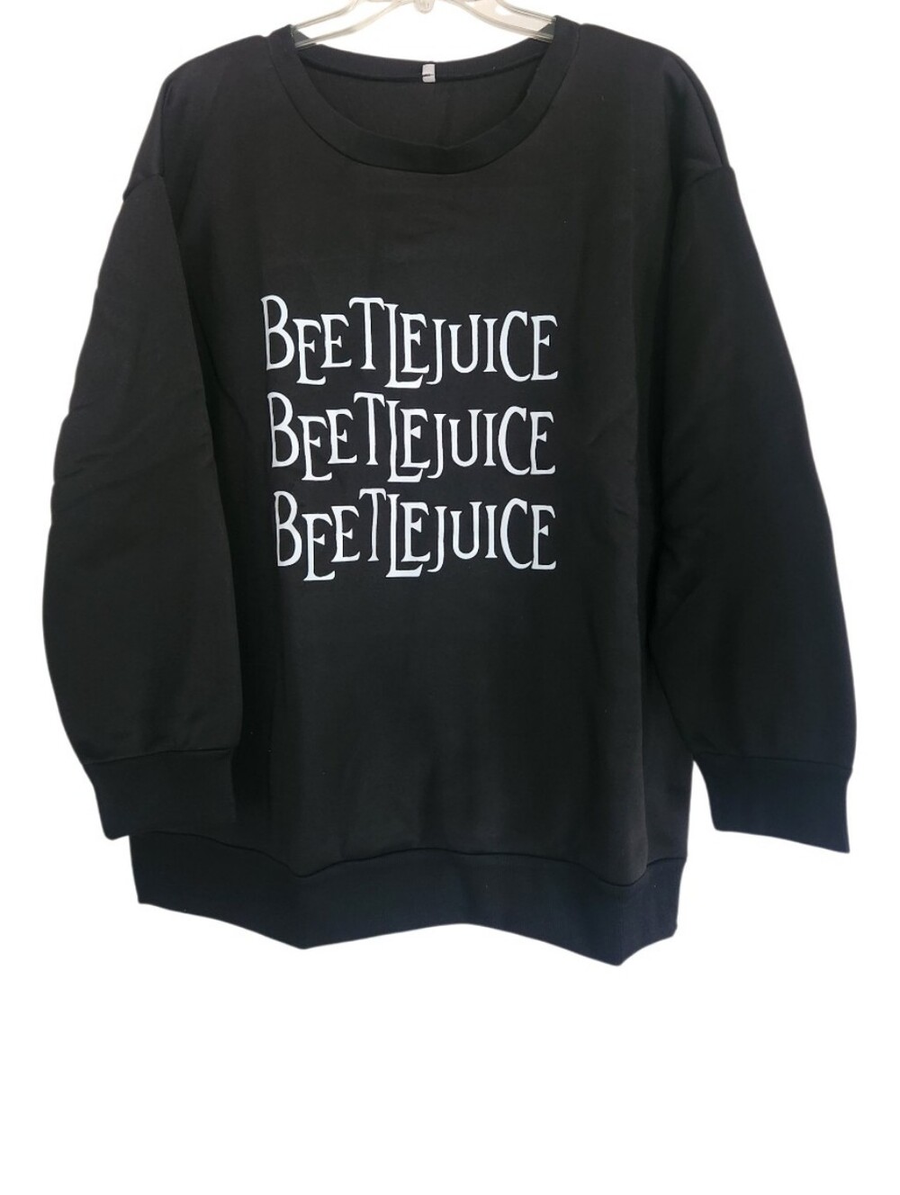 Black Beetlejuice Graphic Crewneck Sweatshirt Sz 3X Nwt